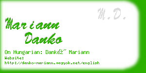 mariann danko business card